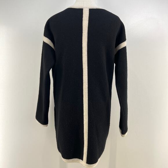 Anthropologie Velvet Everett Wool Long Cardigan Black - Picture 8 of 8